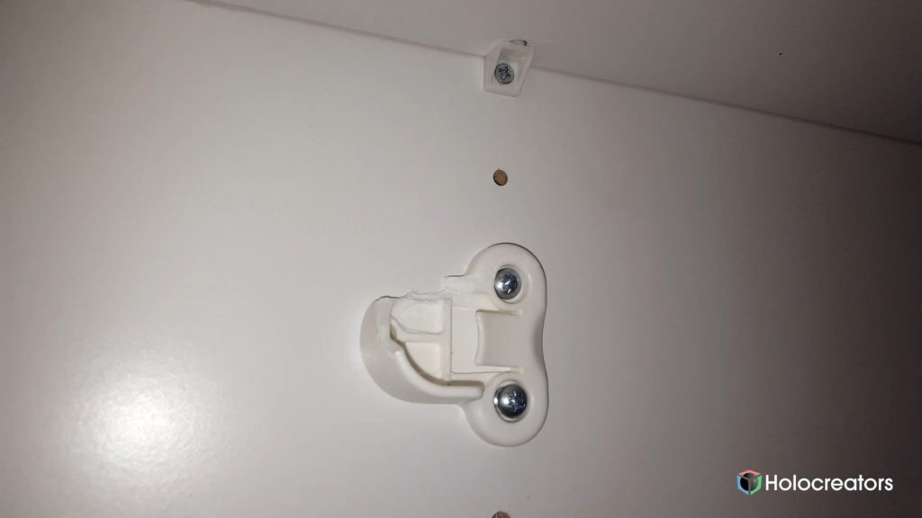 Broken IKEA clothing rail holder in closet