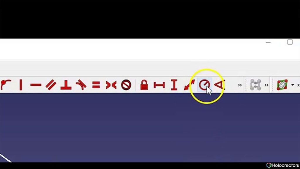 Fix the radius of a circle or an arc button in Freecad