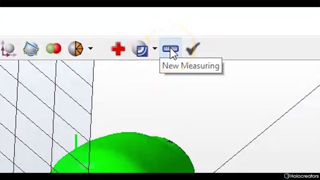 New measuring button in Netfabb