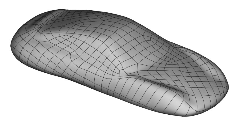 NURBs surface model of a sports car model