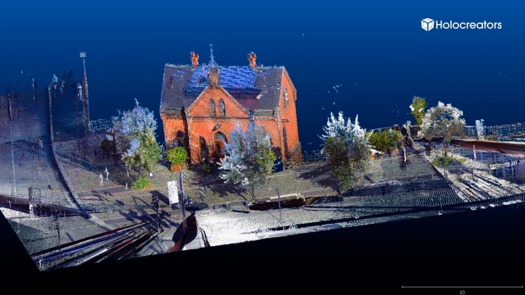 Point cloud of a house called Fleetschloesschen