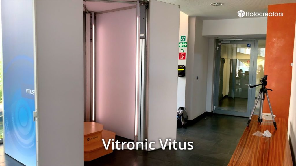 Der Vitus-Körper-3D-Scanner steht in der Lobby der Firma Vitronic.