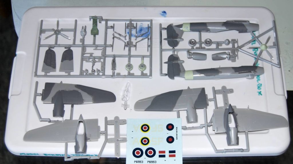 Model kit of the Westland Whirwind airplane