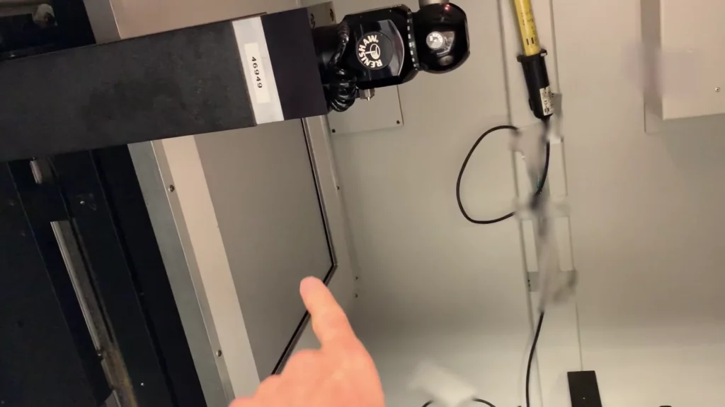 Detektor im 3D-CT-Scanner Nahaufnahme des Detektors im Inneren des 3D-CT-Scanners.